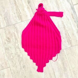 Vibrant Pink Knit Crop Top